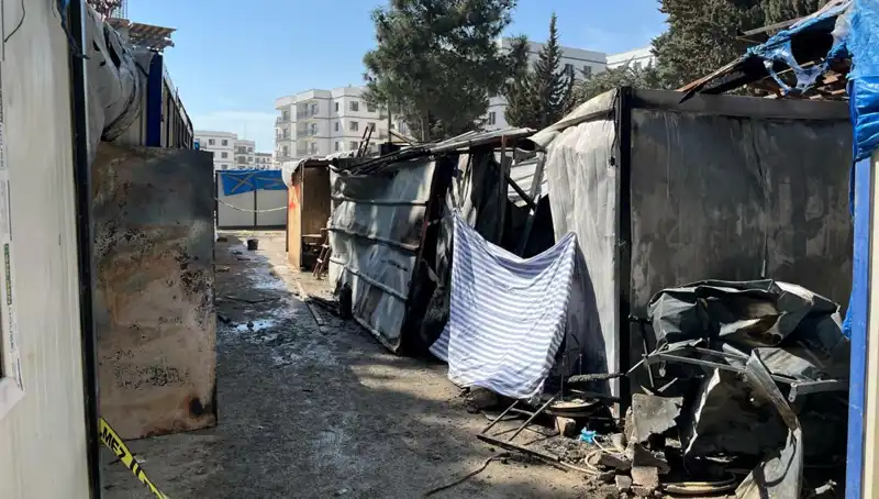 İşçilerin Kaldığı Konteynerde Yangın: Can Pazarı ve Korku Dolu Anlar