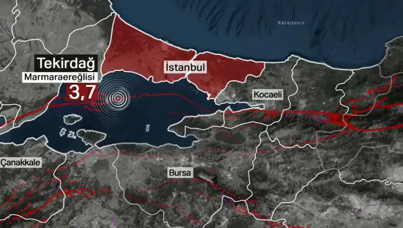 Marmara Denizi'nde 3,7 Büyüklüğünde Deprem: Detaylar ve İlk Veriler