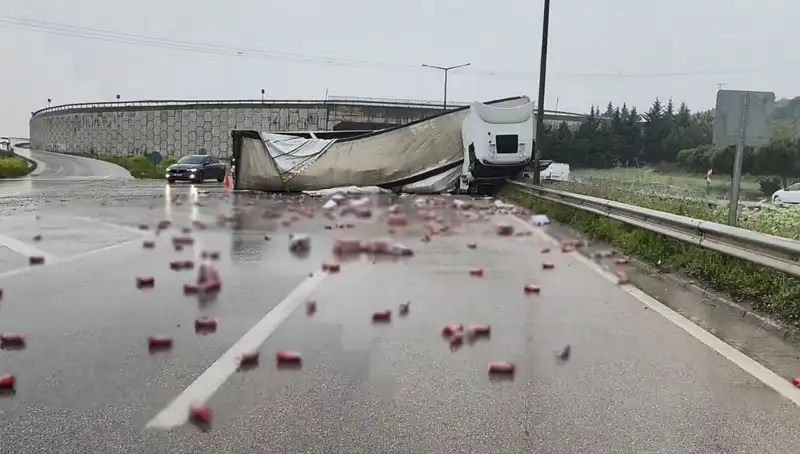 TIR Devrildi, Yolda İçecek Deryası! Bu Olayın Ardındaki Gerçekler Neler?