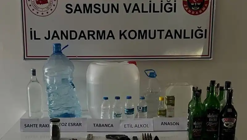 Samsun'da Dev Sahte İçki Operasyonu: Yüzlerce Litre İmha Edildi!